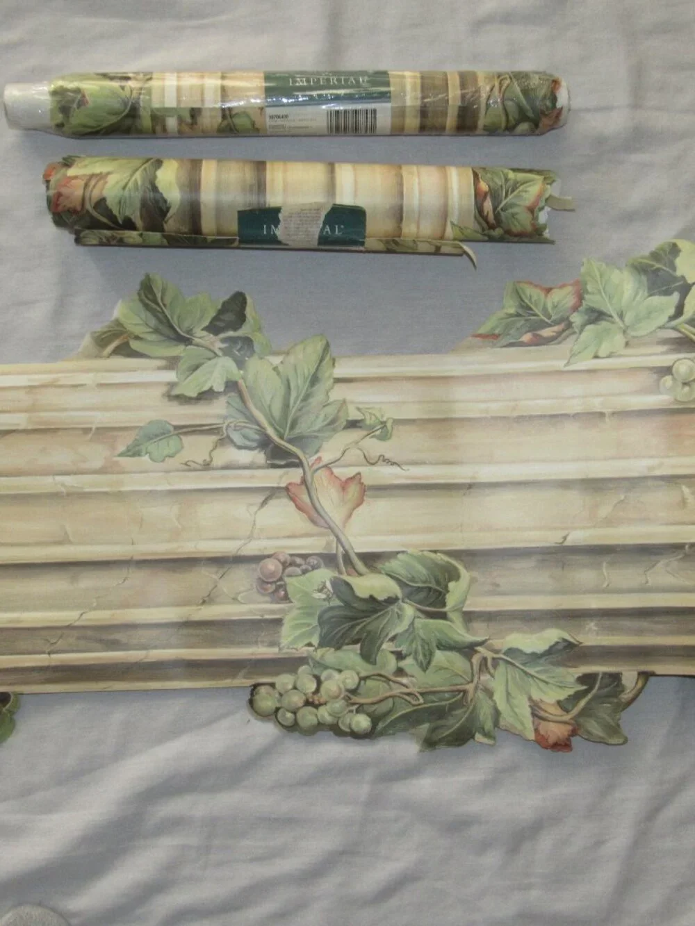 NEW Vintage Imperial Wallpaper Coordinated Border Pre Pasted Roll 5 yards + Ivy